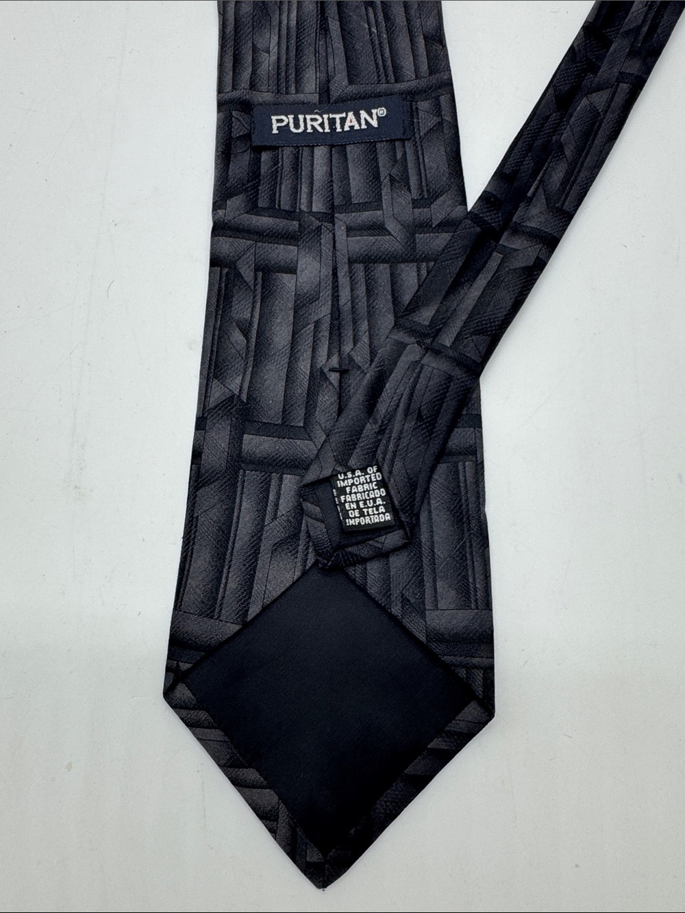 Puritan Men's Black Textured Silk Tie # 0093